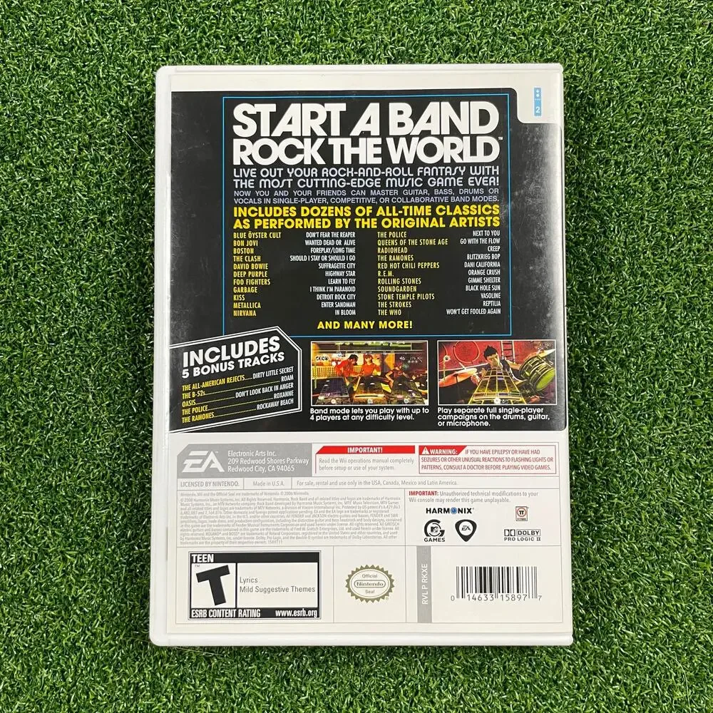 Rock Band (Nintendo Wii) Complete CIB Tested